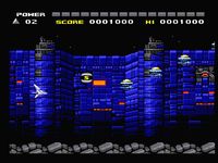 une photo d'Ã©cran de Space Manbow sur MSX